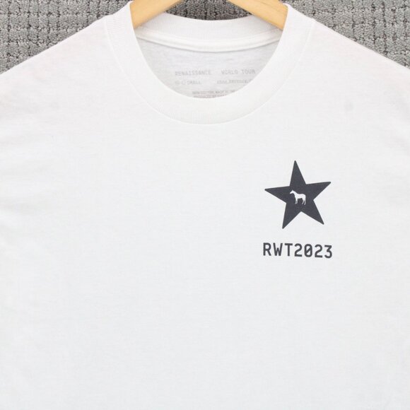 Beyoncé Shirt Men Small S White Short Sleeve Official Renaissance World Tour - Picture 6 of 9